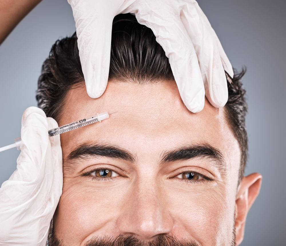 Man having botox treatment